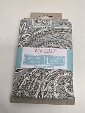 Waverly Inspirations Essential Prints Dew Grey 1 Yard 36"x44" 100% Cotton